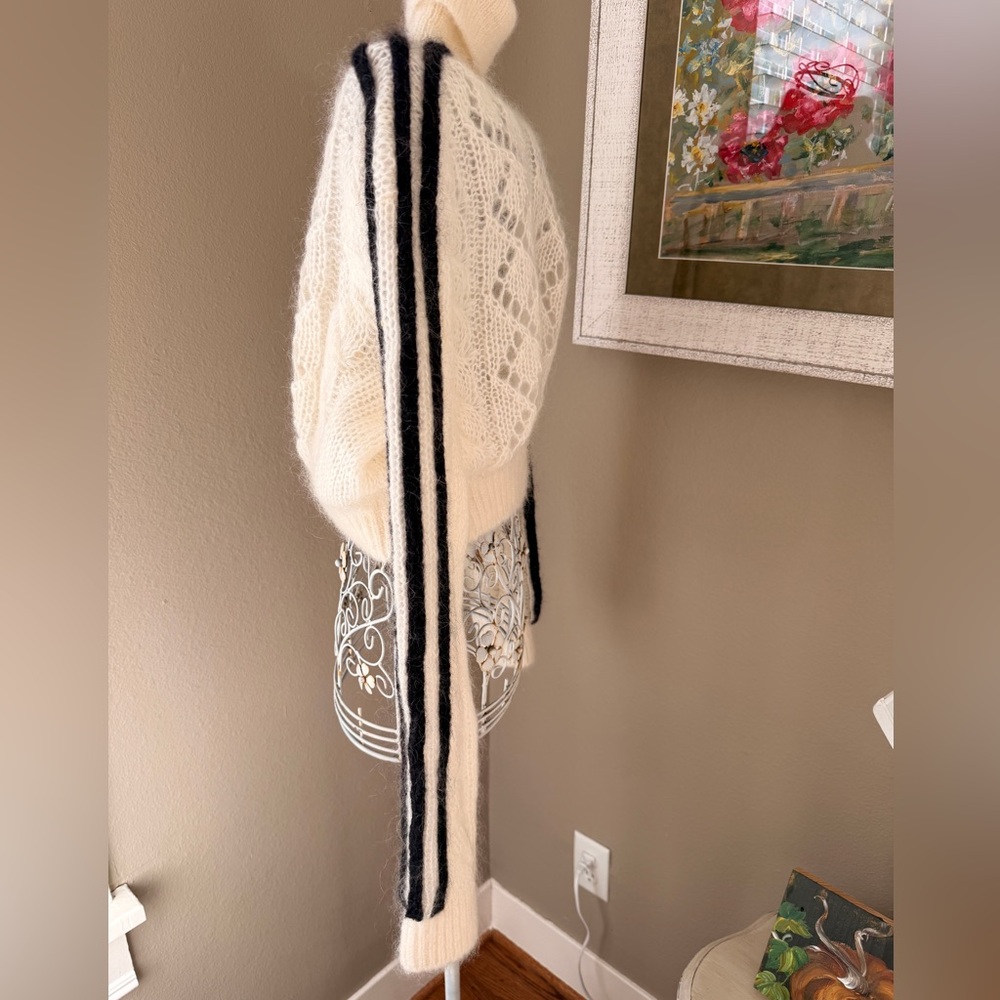 Gucci Adidas Collaboration cropped cream mohair sweater - Picture 3 of 7